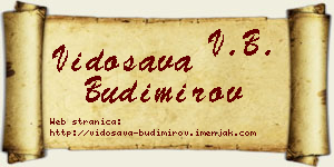 Vidosava Budimirov vizit kartica
